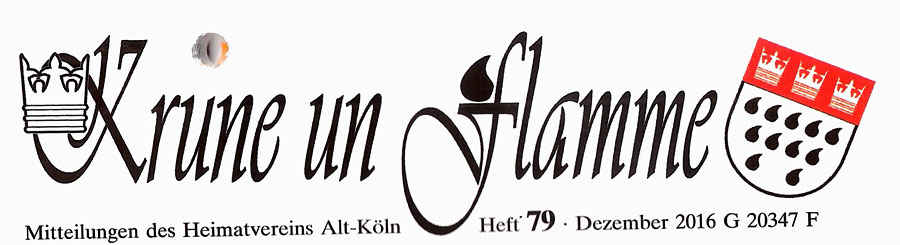Artikel im Krune un Flamme anlässlich des Liederabends des Heimatvereins Alt Köln